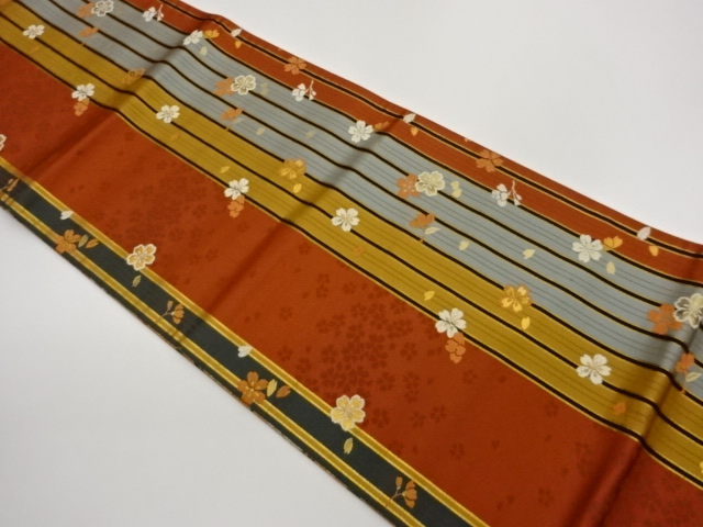JAPANESE FUKURO OBI / REVERSIBLE / WOVEN SAKURA